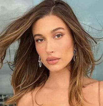 hailey bieber brunette hair