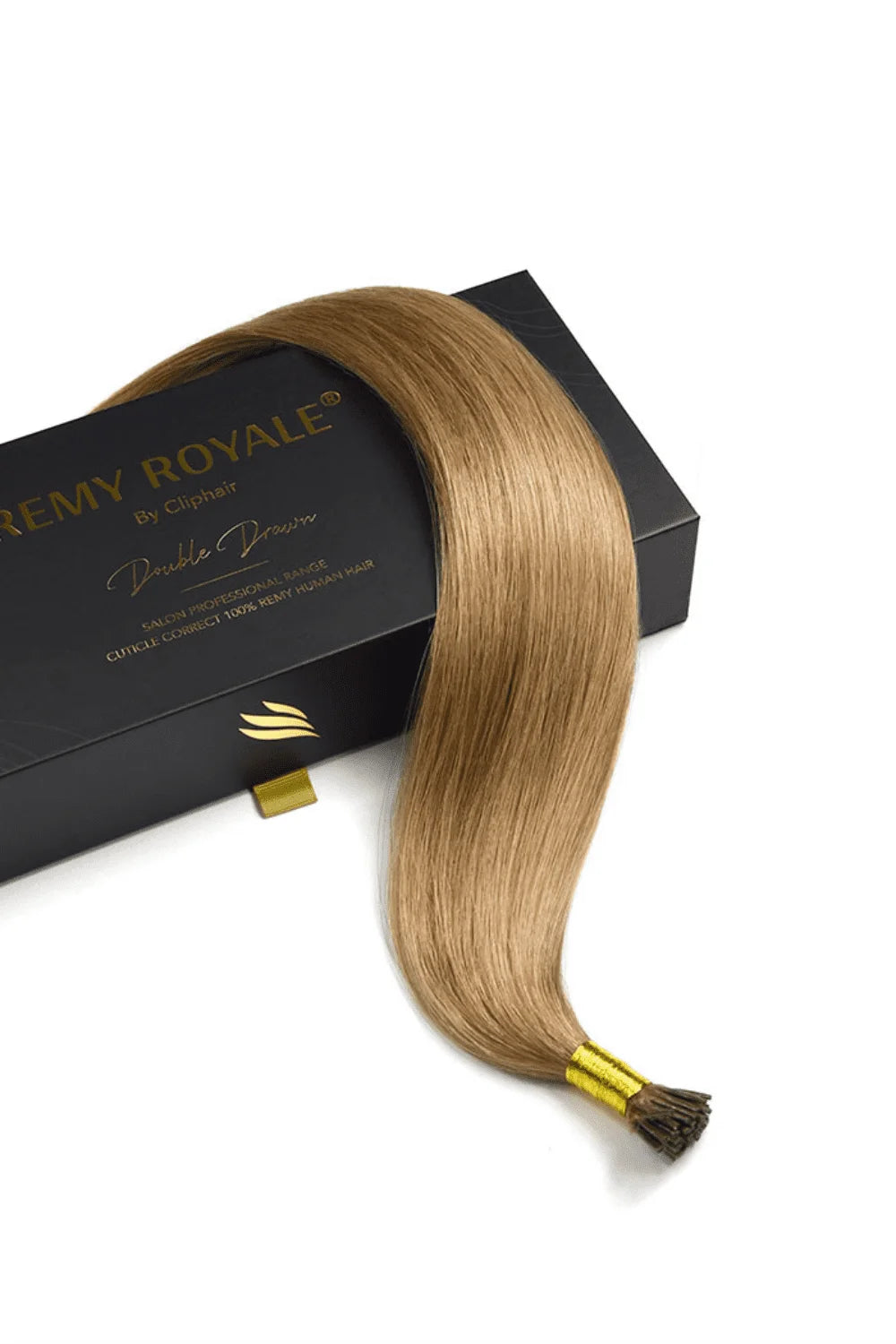 lightest brown #18 remy royale i-tip hair extension