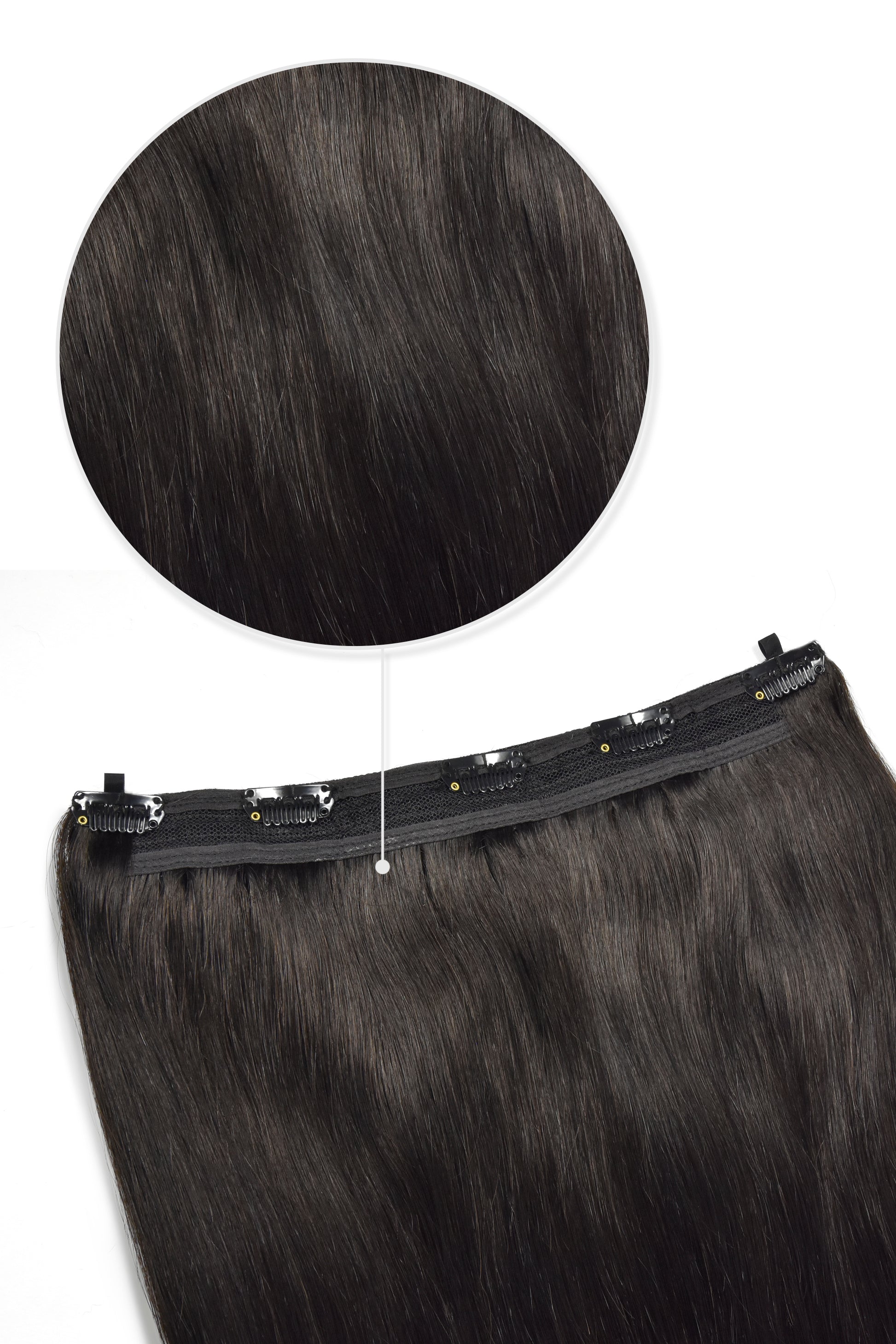 #1B quad weft hair extension