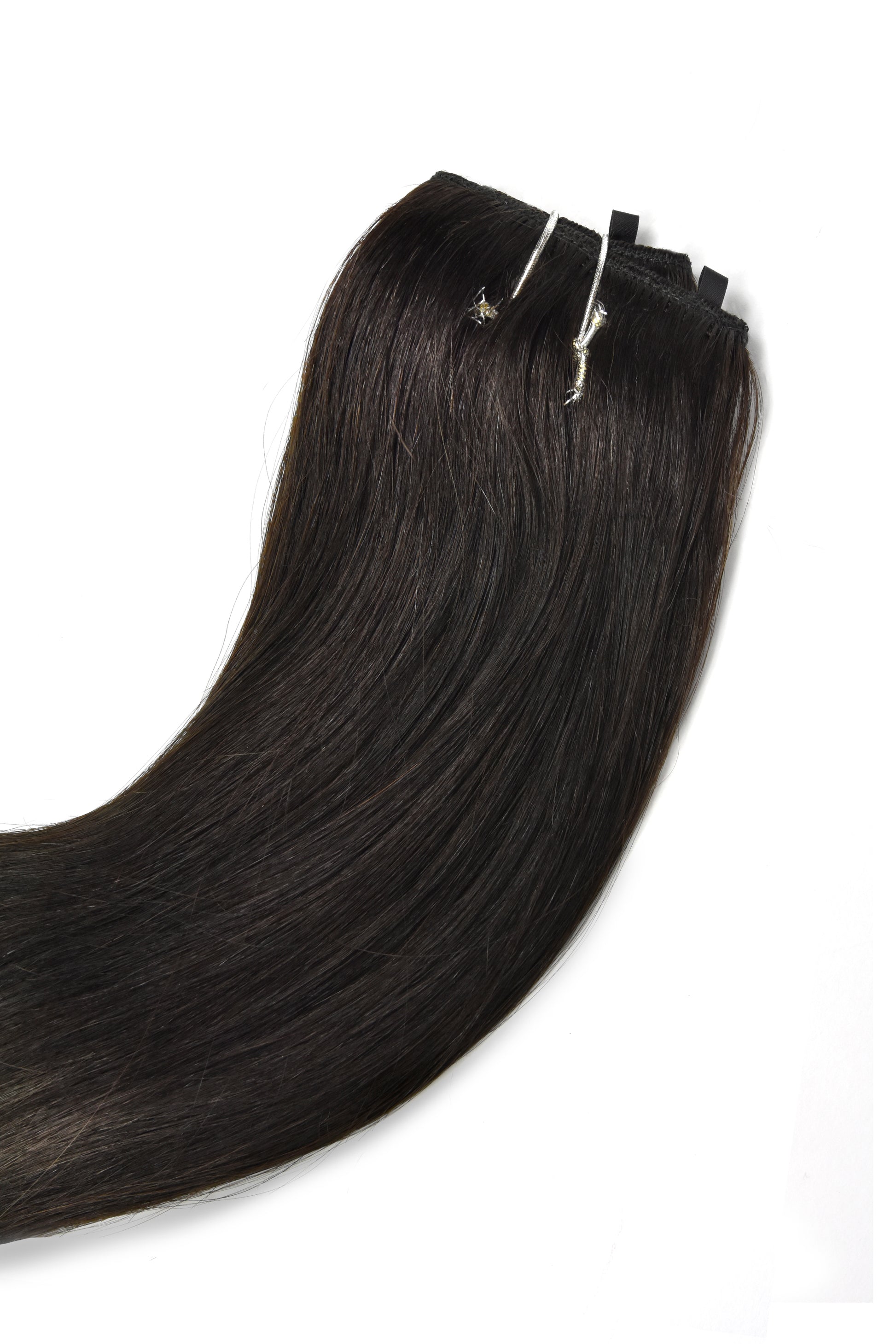 #1B quad weft hair extension