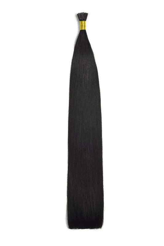 natural black #1B remy royale i-tip hair extension