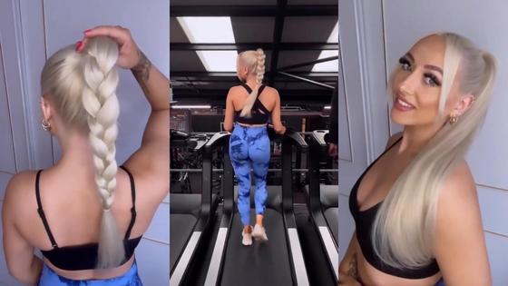 Load video: PONYTAIL &amp; SEAMLESS 2 GYM HAIRSTYLES