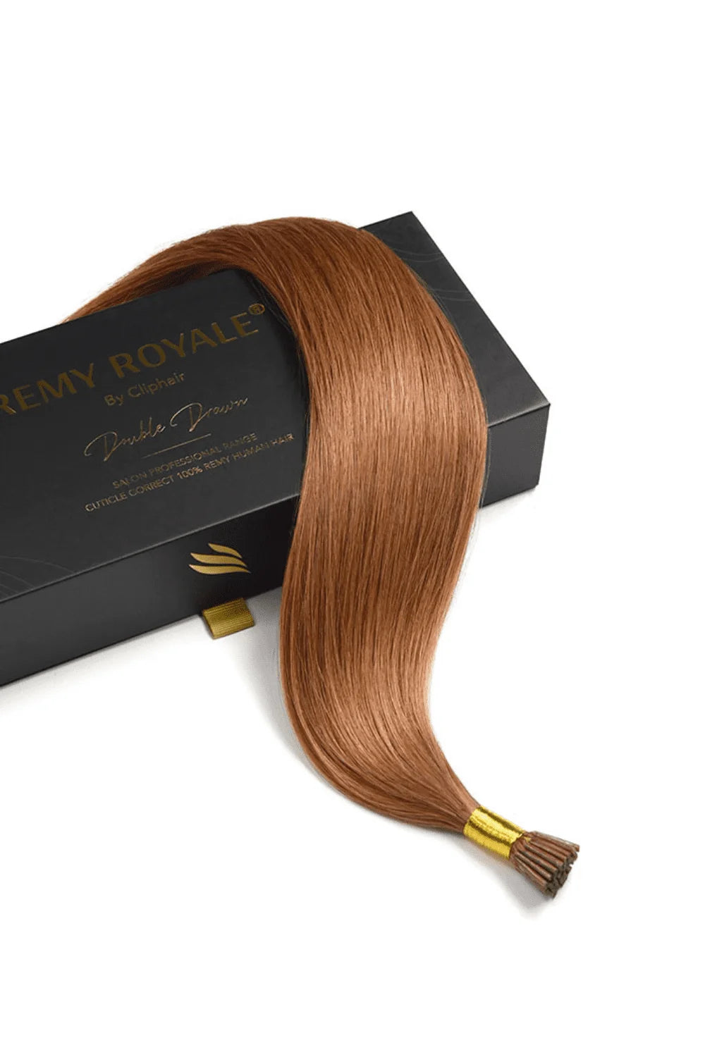 light auburn #30 remy royale i-tip hair extension