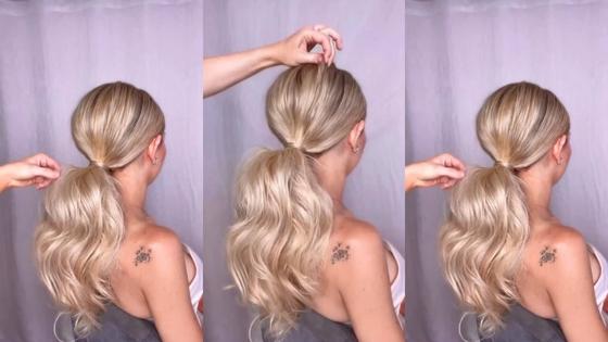 Load video: VOLUMINOUS WAVY PONYTAIL