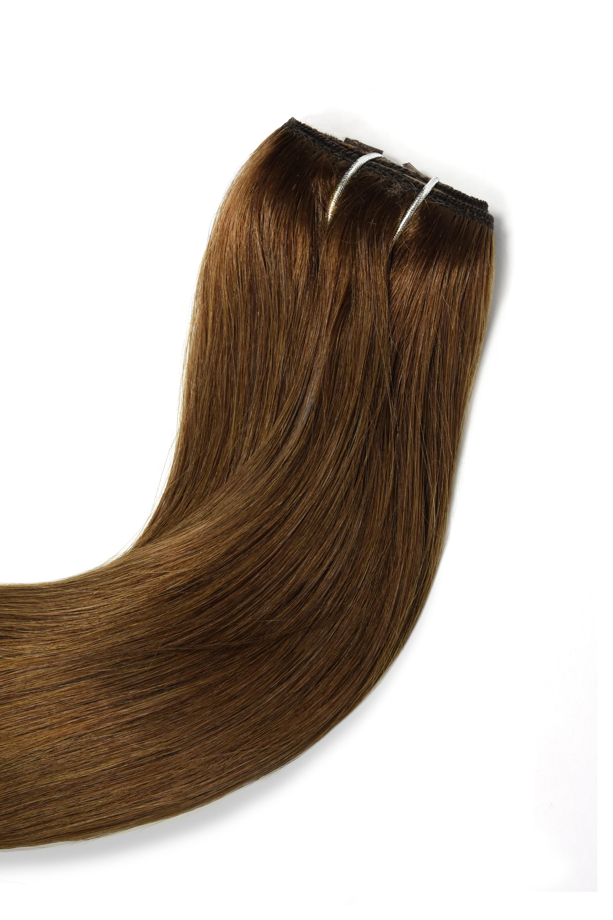 Light Chestnut Brown Quad Weft Hair Extensions Cliphair UK