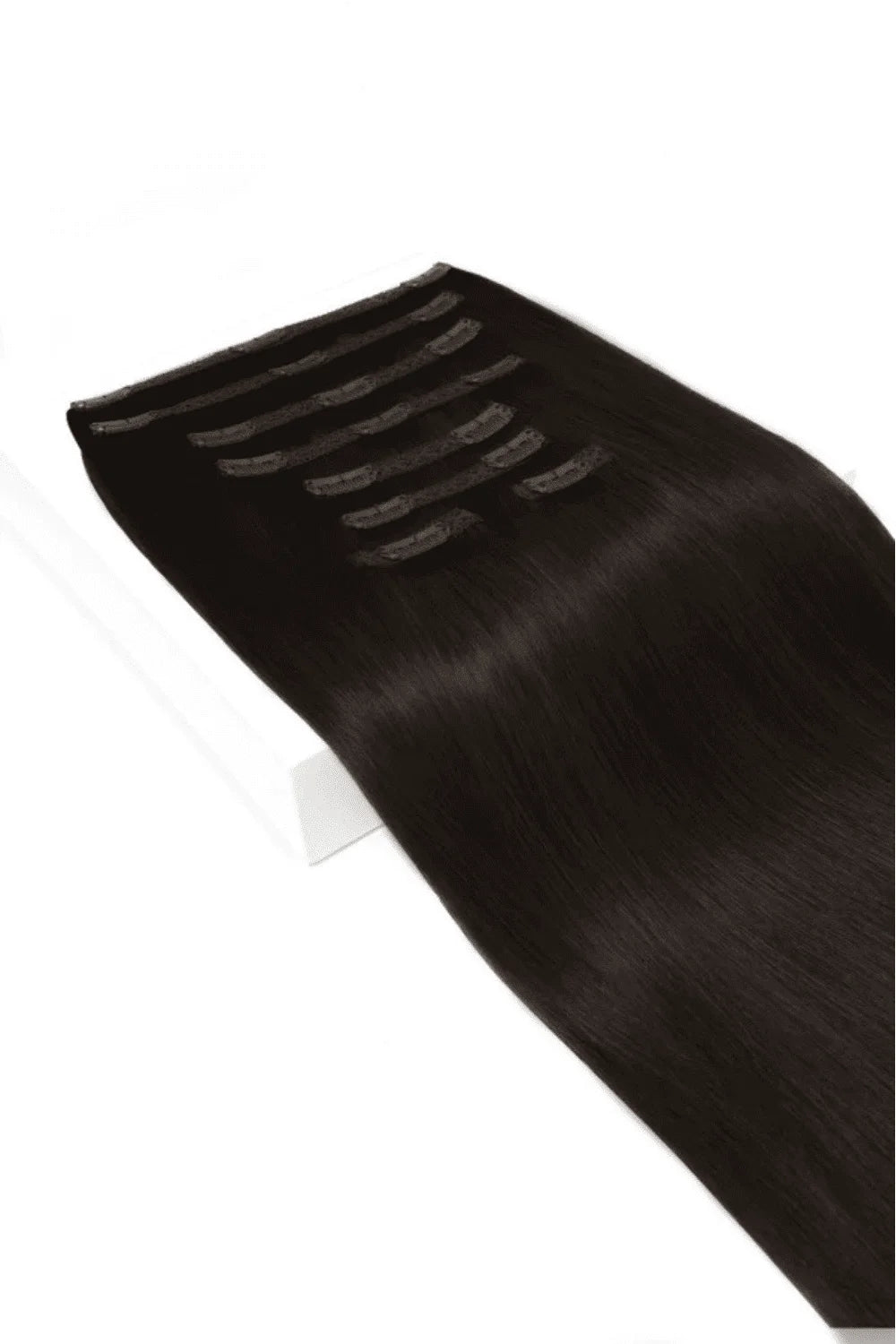 Darkest Brown Extra Thick Hair Extension: Extension attachment