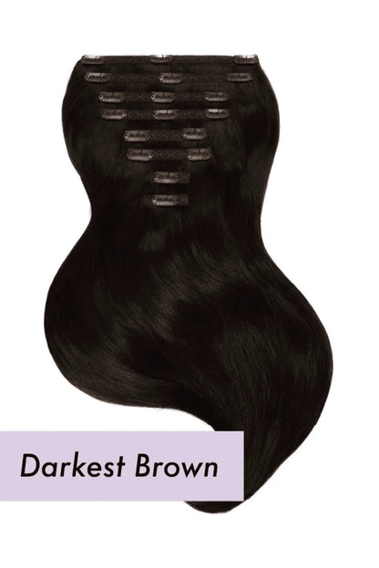 Darkest Brown Extra Thick Hair Extension: Full Extension