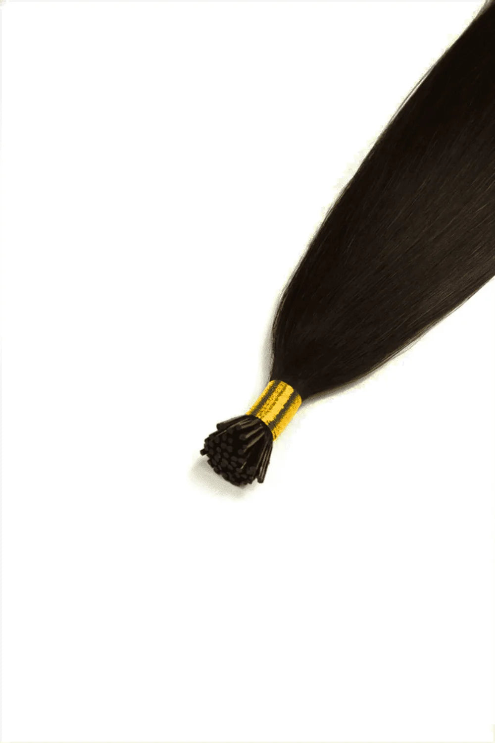 Darkest Brown Remy I-Tip: Extension attachment