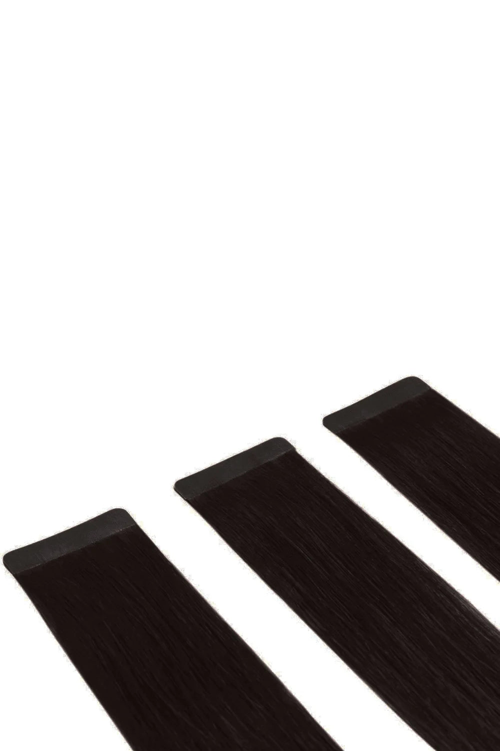 Darkest Brown Remy Tape In Hair Extensions: Extensions cropped