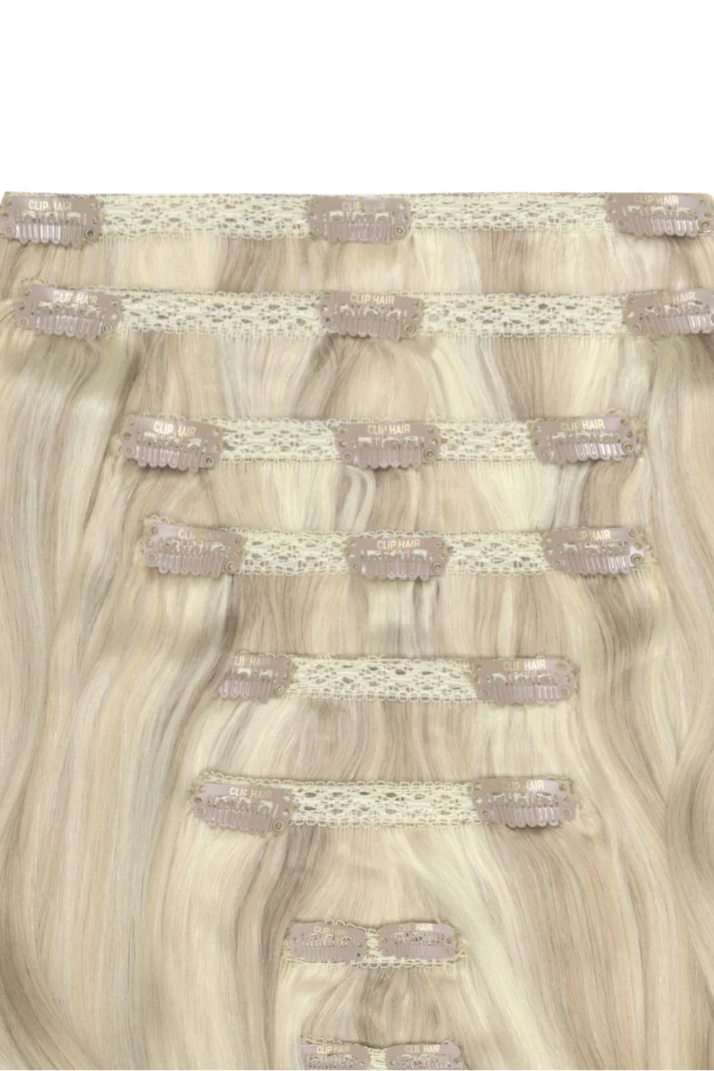 platinum blondeme double weft hair extension attachment