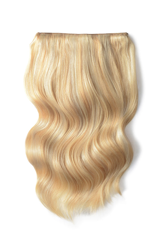 Double Wefted Full Head Remy Clip in Human Hair Extensions - Barbie Blonde (#16/60)