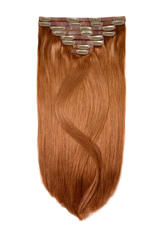 Flaming Ginger (#350) Remy Royale Seamless Clip In Hair Extensions