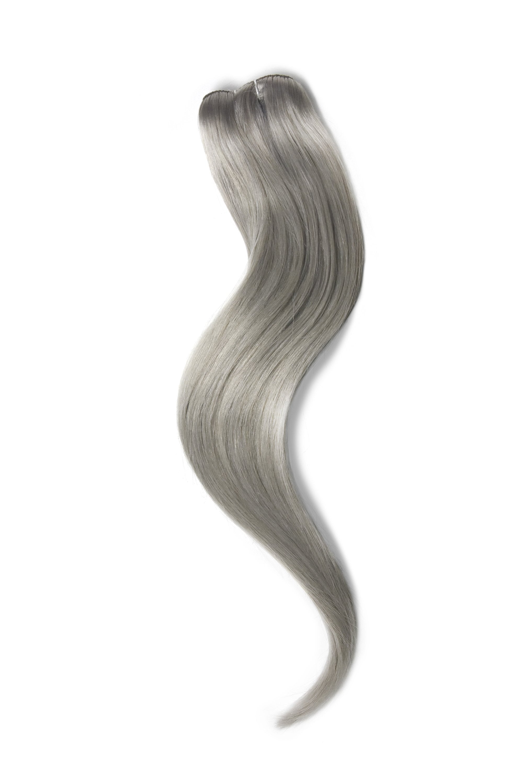 Silver Grey SG One Piece Clip In Hair Extensions Top Up