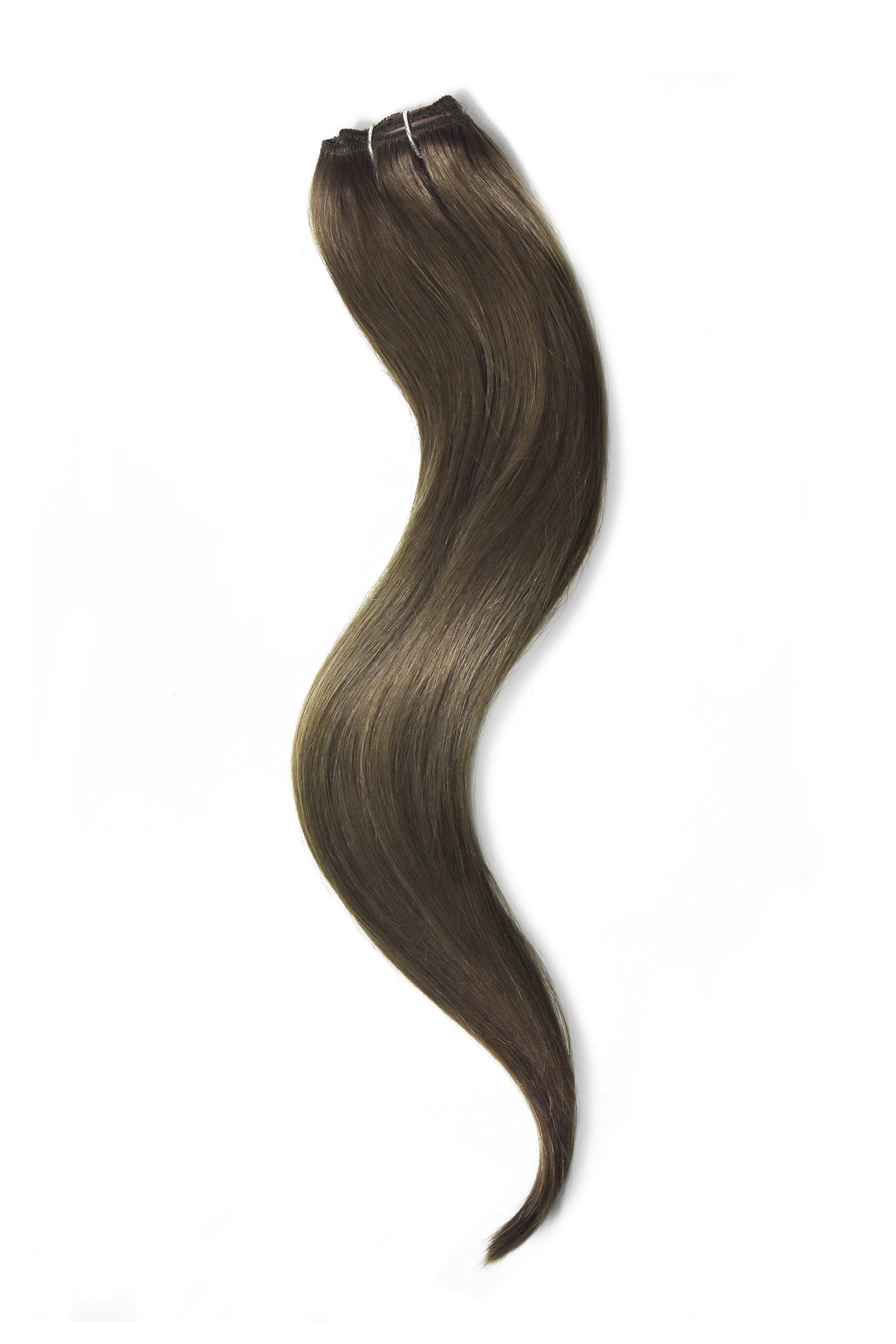 Ash Brown One Piece Top Up Hair Extensions Cliphair UK