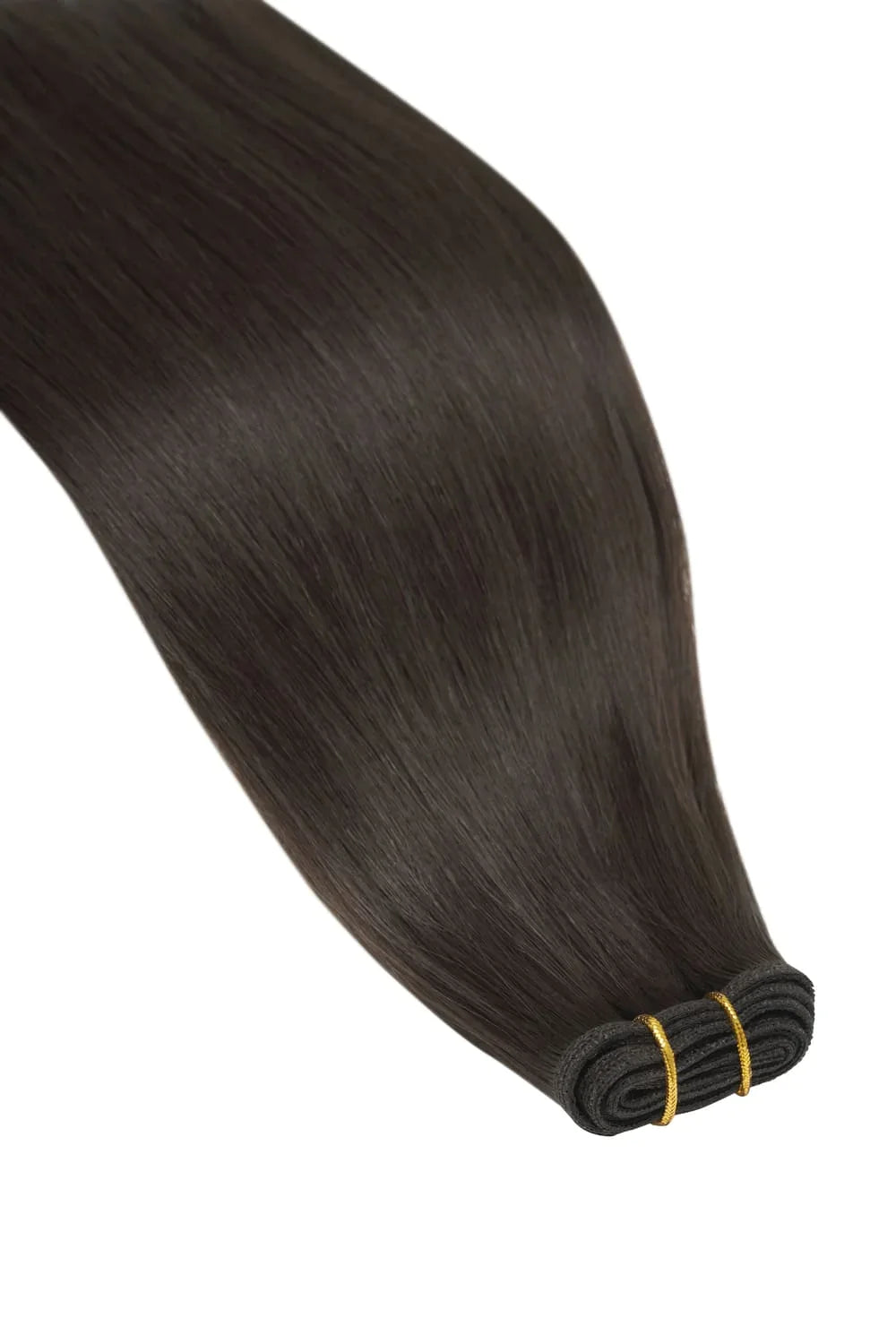 Darkest Brown (#2) Remy Royale Flat Weft Hair Extensions