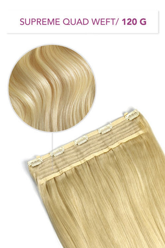 Ash Blonde Supreme Quad Weft Hair Extensions Cliphair UK