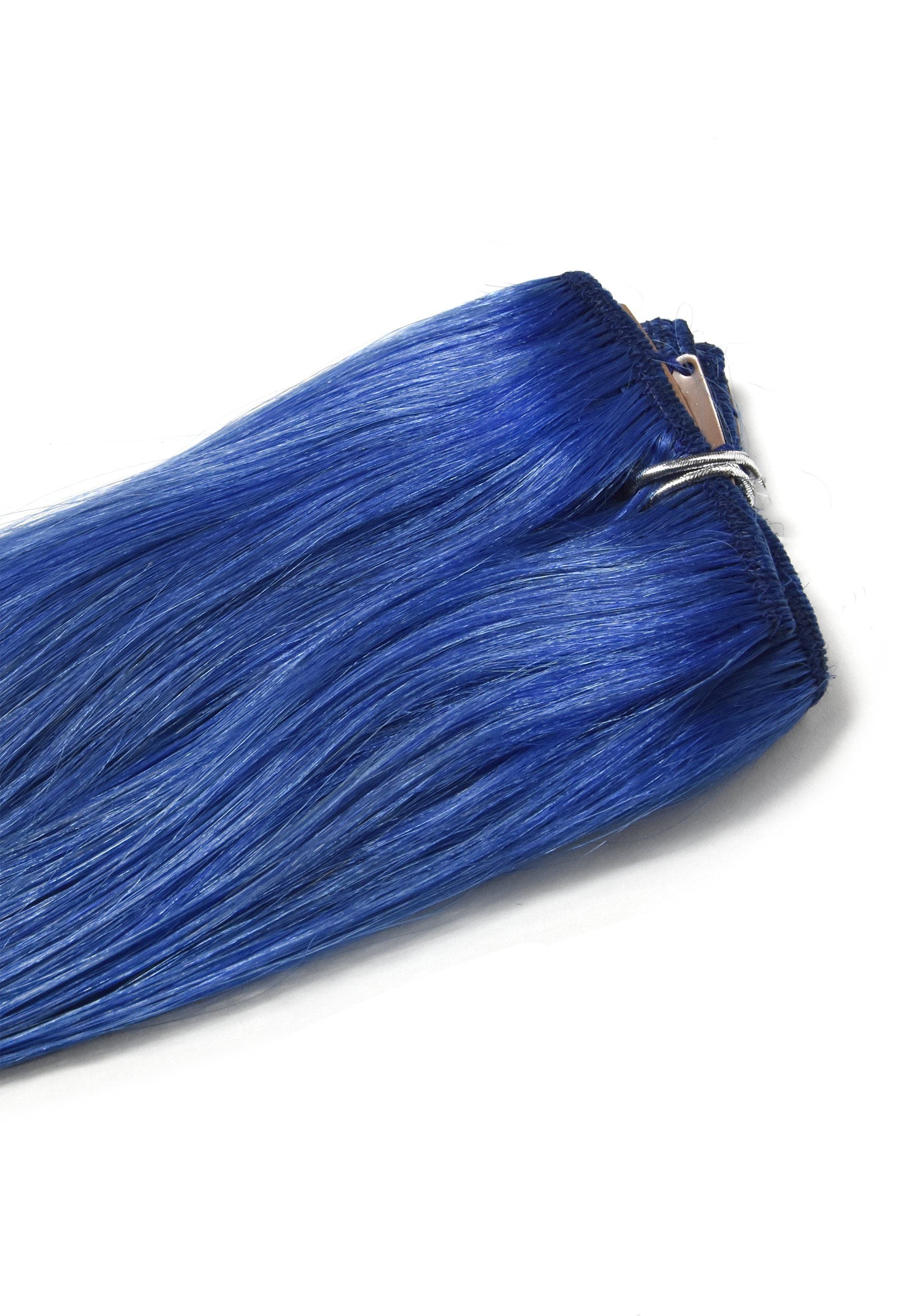 Blue One Piece Clip In Hair Extensions Top Up