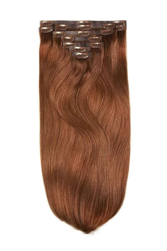 Remy Royale Seamless Clip ins - Dark Auburn/Copper Red (#33)