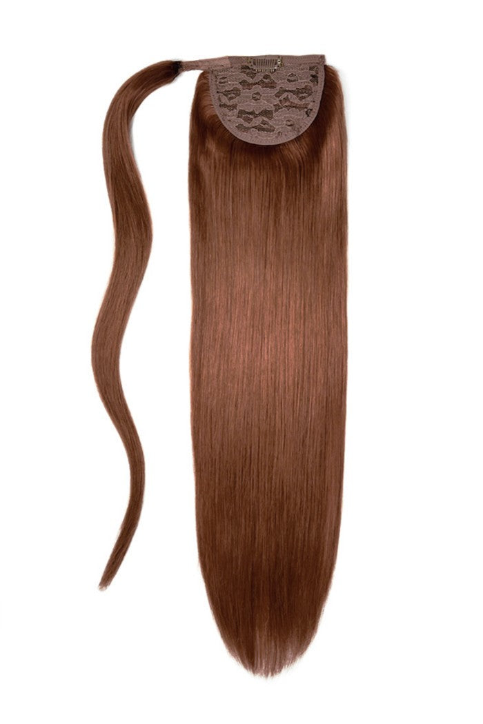 Auburn Copper Wrap Around Ponytail Extensions Cliphair UK