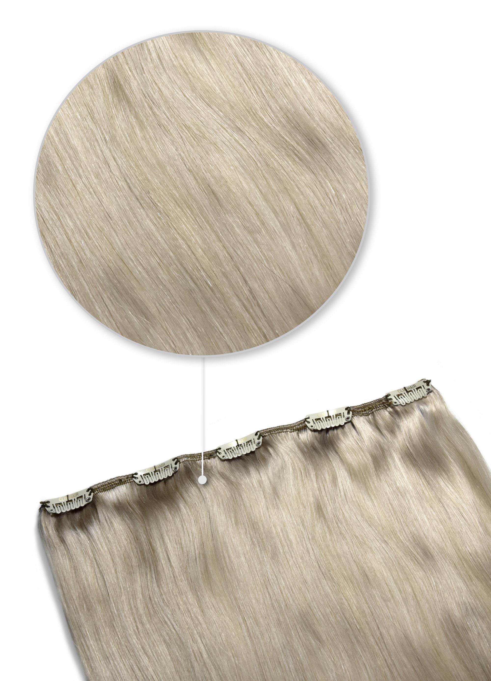 Silver Sand One Piece Clip In Hair Extensions Cliphair UK