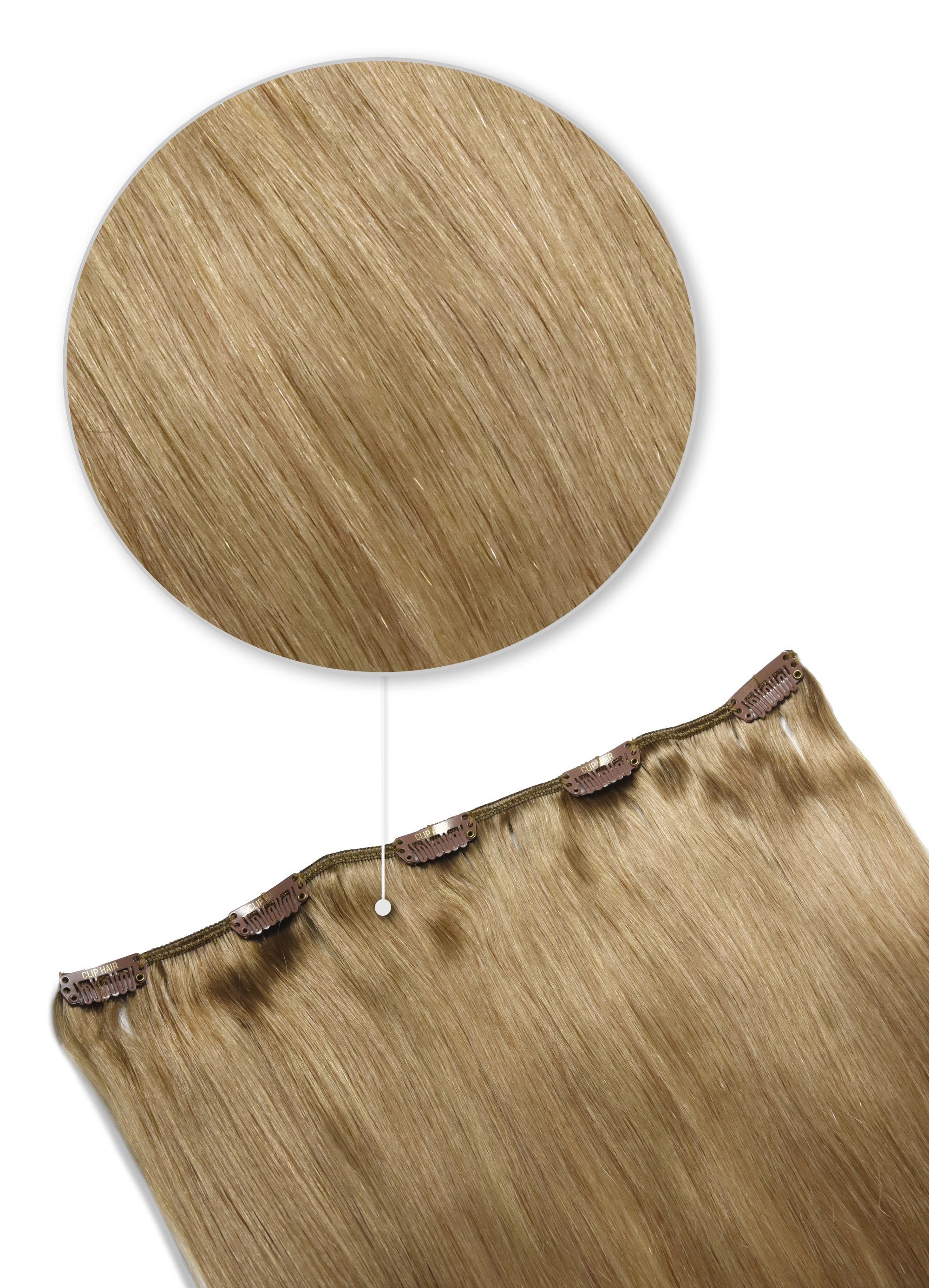 Lightest Brown One Piece Clip In Hair Extensions Cliphair UK