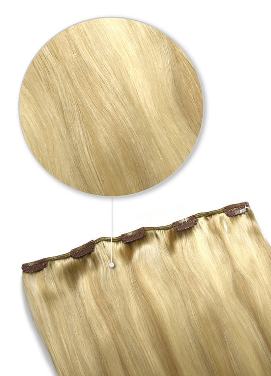 one piece clip in hair extensions golden blonde highlights