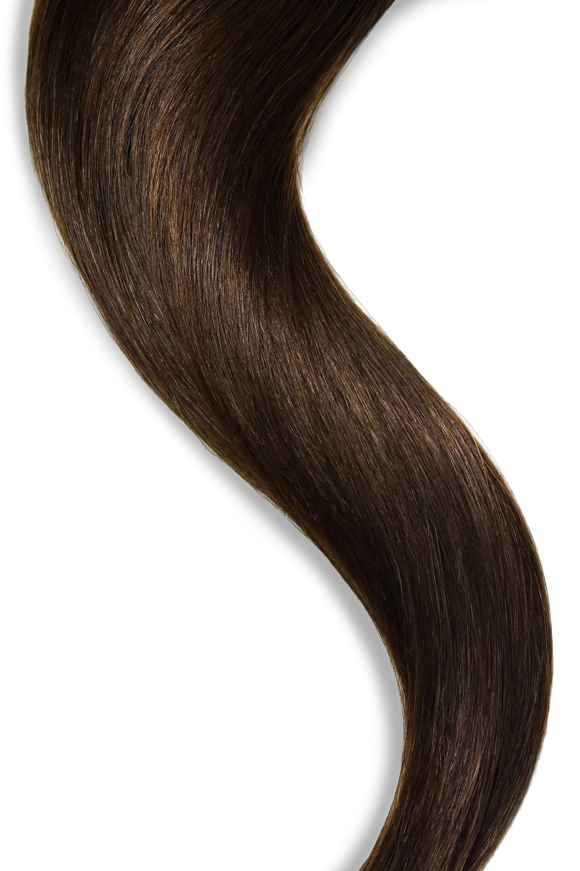 real human hair tape in extensions medium chocolate brown