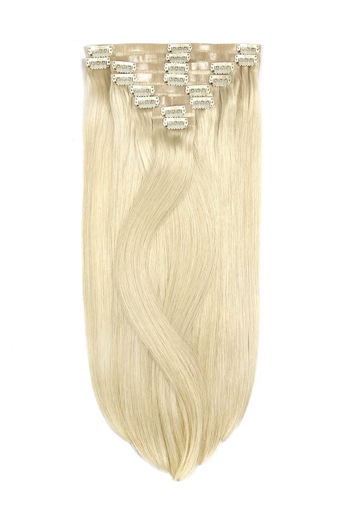 Remy Royale Seamless Clip ins - Lightest Blonde (#60) Remy Royale Seamless Clip ins Cliphair