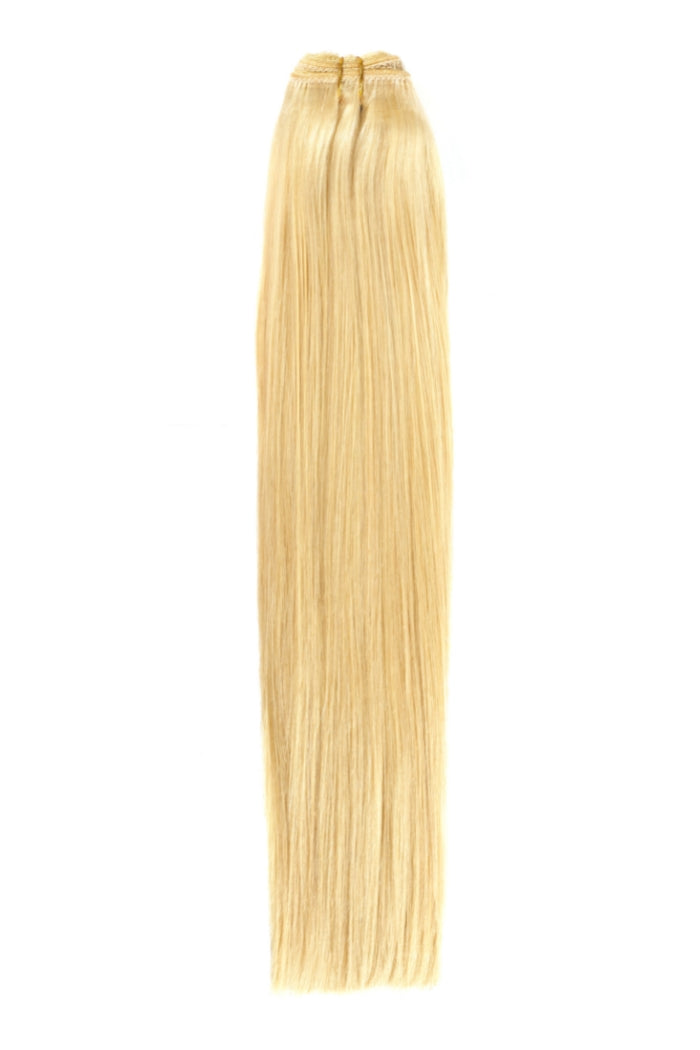 Bleach Blonde 613 Double Drawn Weft Weave Extensions Cliphair UK