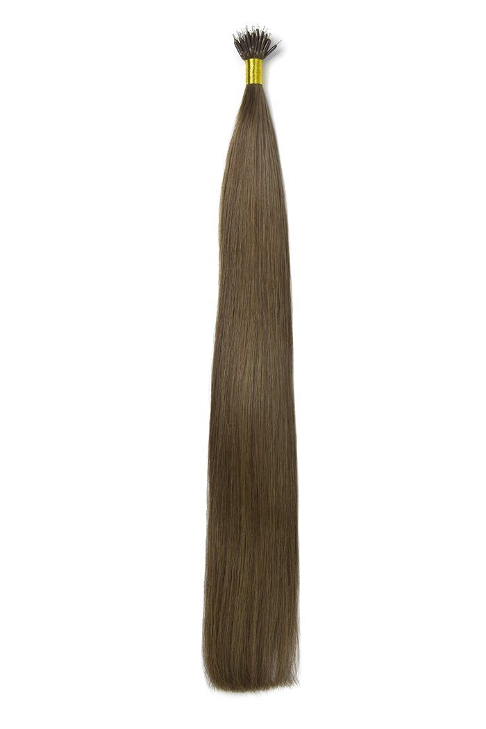 Medium Ash Brown (#8) Nano Hair Extensions 