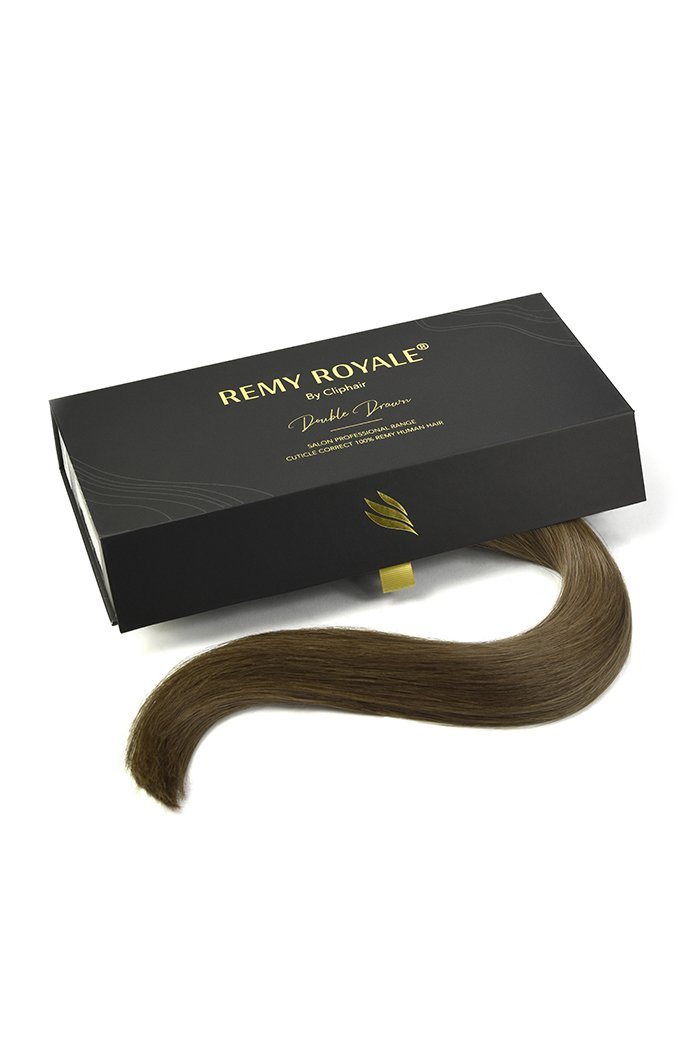 Remy Royale Seamless Clip ins - Medium Ash Brown (#8) Remy Royale Seamless Clip ins Trade Cliphair 