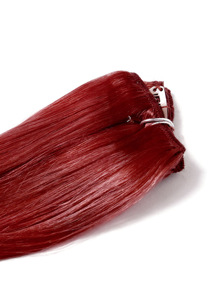 Red clip in clearance hair