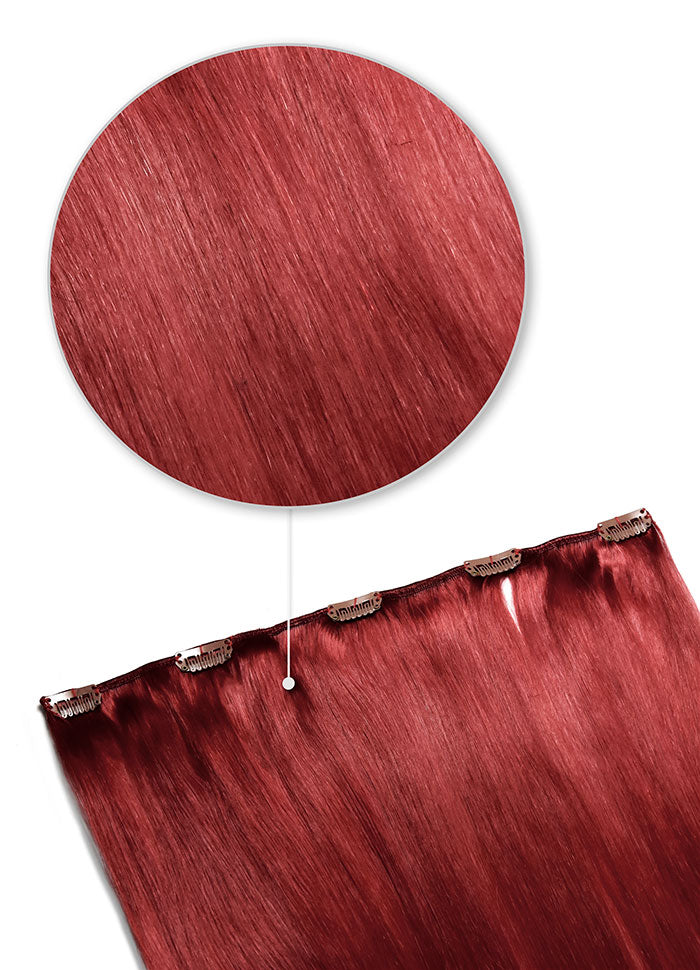 Deep Red One Piece Clip In Hair Extensions Cliphair UK