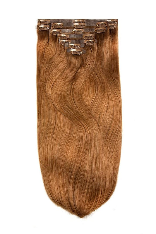 Autumn Spice (#30B) Double Drawn Seamless Clip In Hair Extensions