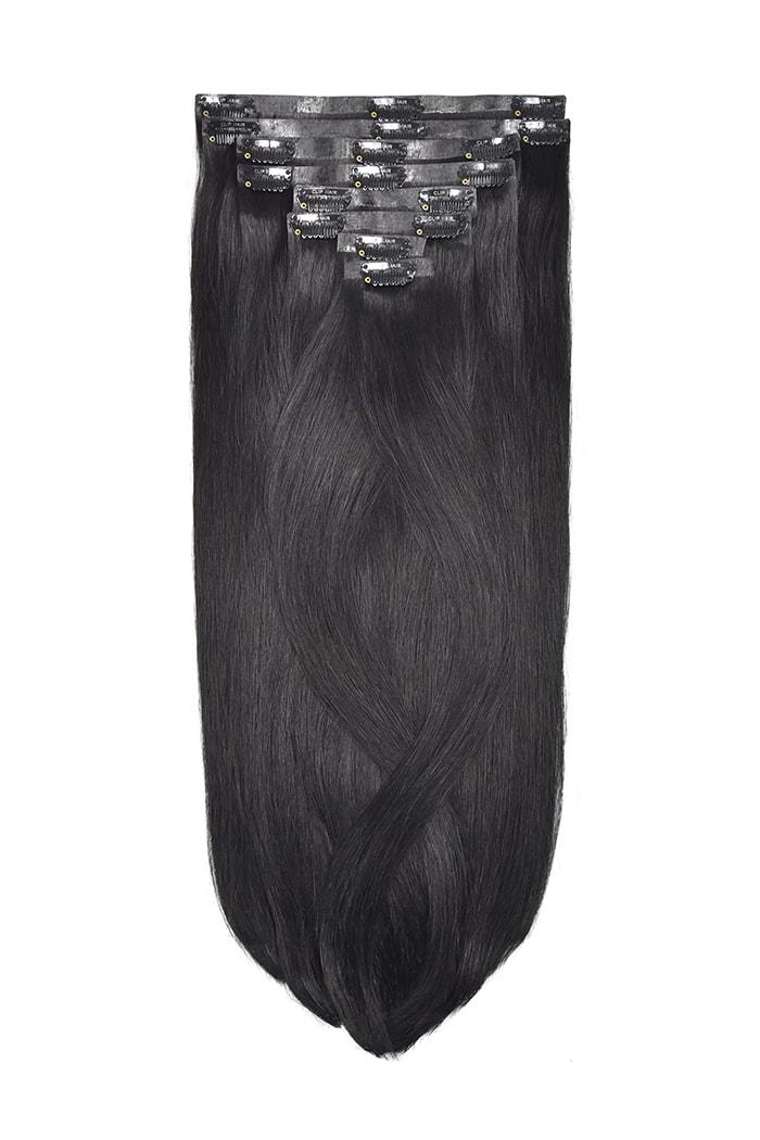 Remy Royale Seamless Clip ins - Jet Black (#1) Remy Royale Seamless Clip ins Cliphair 