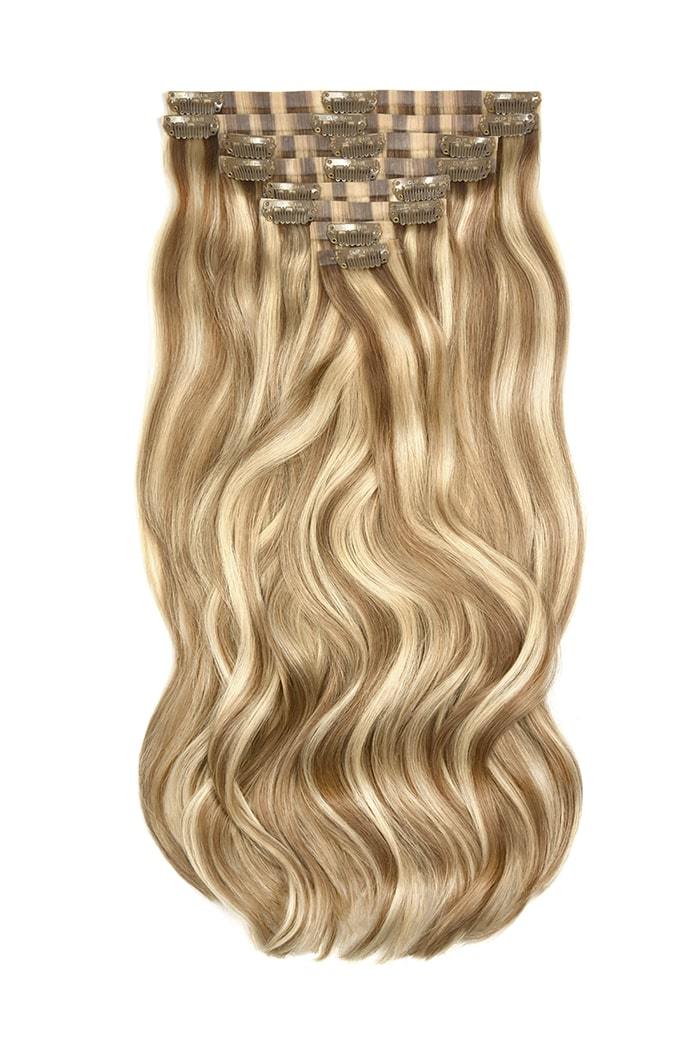 Remy Royale Seamless Clip ins - Lightest Brown/Bleach Blonde Mix (#18/613) Remy Royale Seamless Clip ins Cliphair 