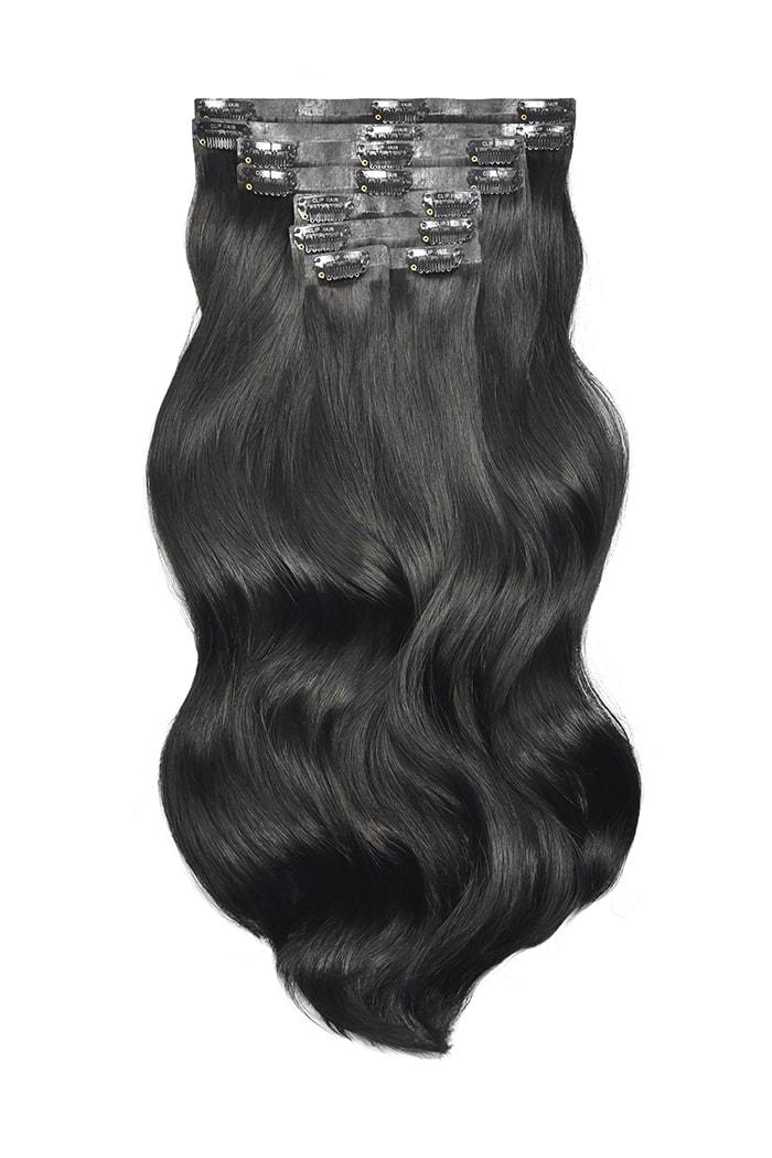 Remy Royale Seamless Clip ins - Jet Black (#1) Remy Royale Seamless Clip ins Cliphair 