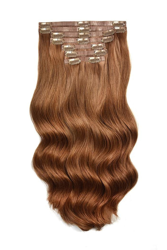 20 Seamless Chestnut Brown Balayage Clip in Hair Extensions (180g) | Luxy Hair Extensions & Hair Accessories | Seamless 20” 180 Grams