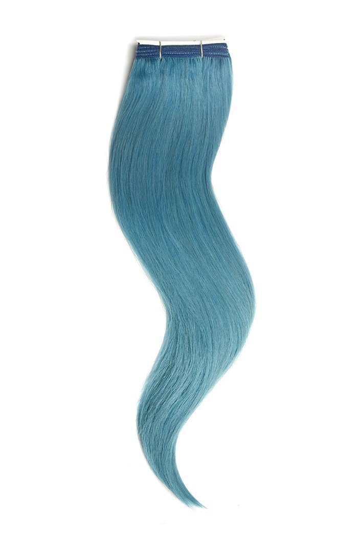 Remy Human Hair Weft Weave Extensions Turquoise