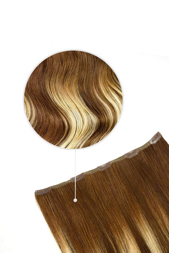 chestnut bronde balayage top up quad weft