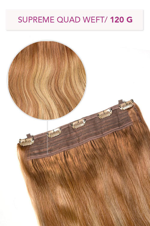 One Piece Clip In Hair Extensions 120G Supreme Quad Weft Hair