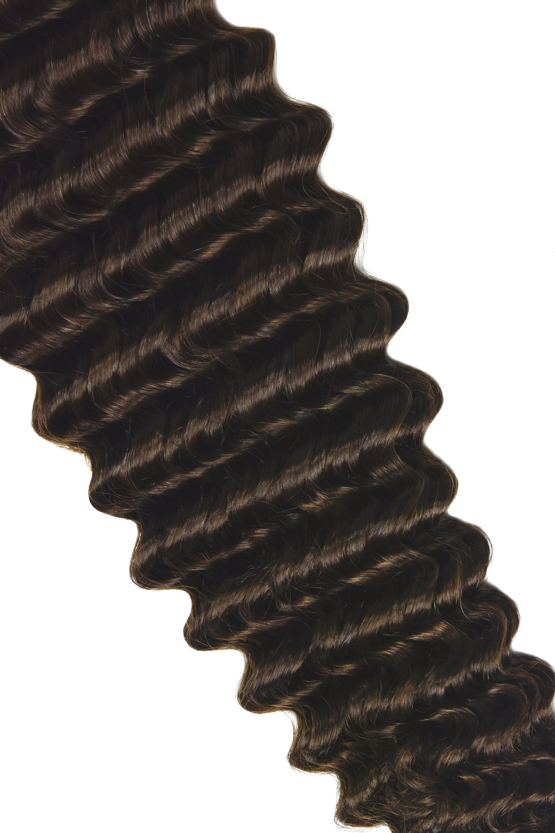 Curly Full Head Remy Clip in Human Hair Extensions - Medium Brown (#4) Curly Clip In Hair Extensions cliphair 