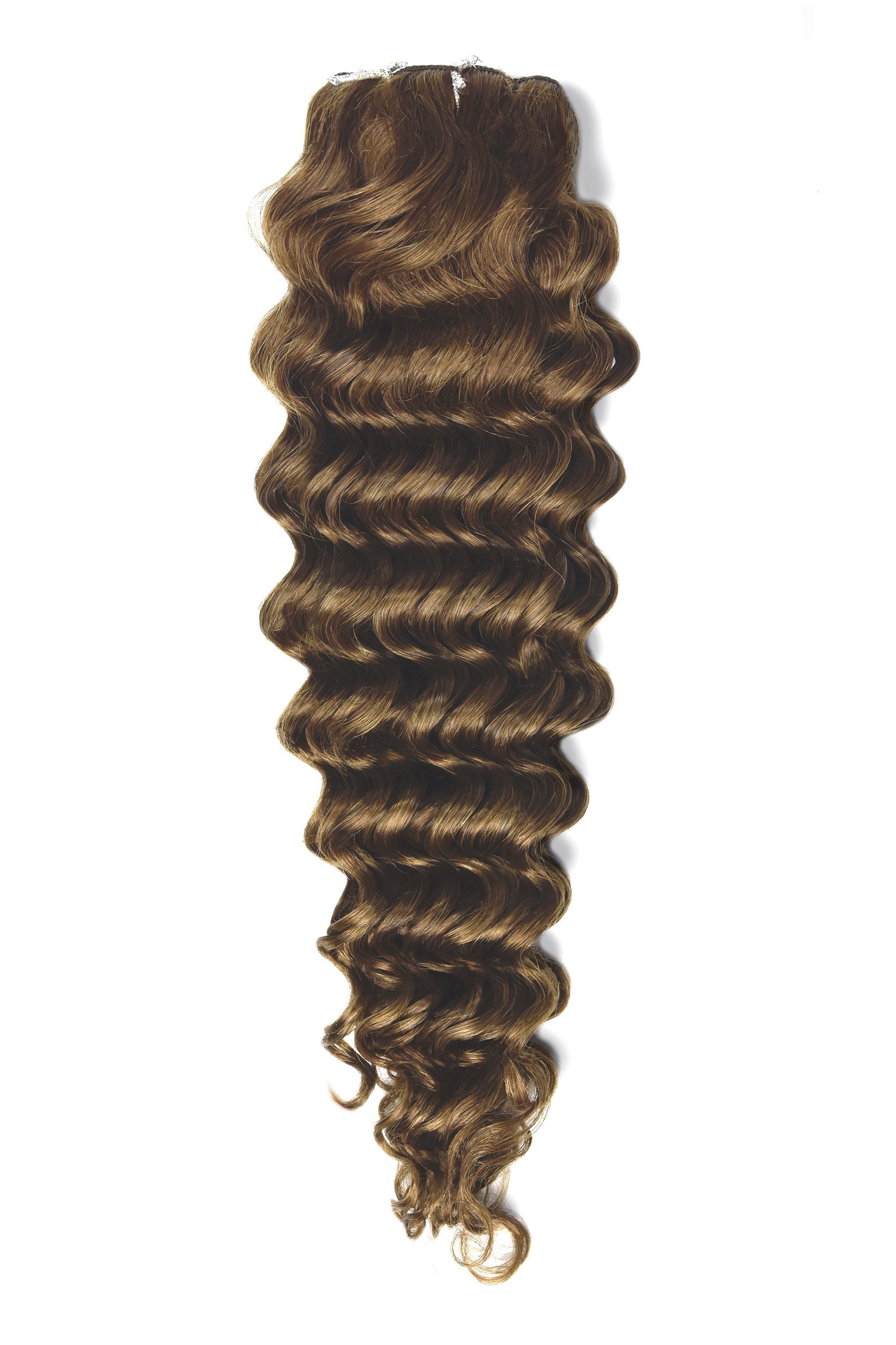 Light Chestnut Curly Clip In Hair Extensions Cliphair UK