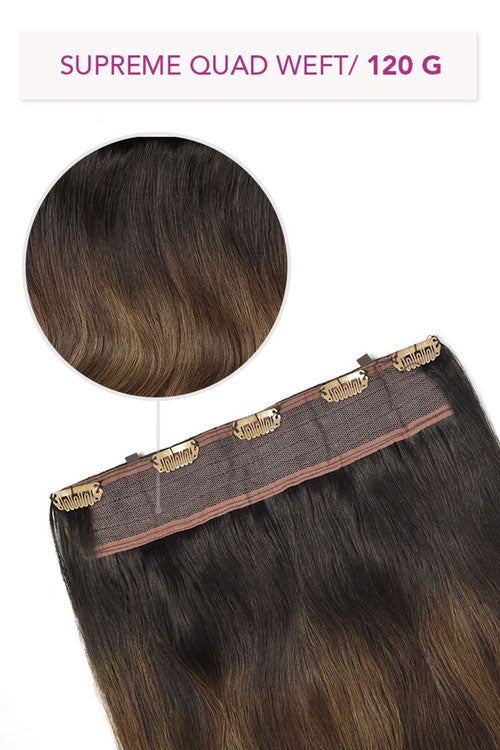 One Piece Clip In Hair Extensions 120G Supreme Quad Weft Hair