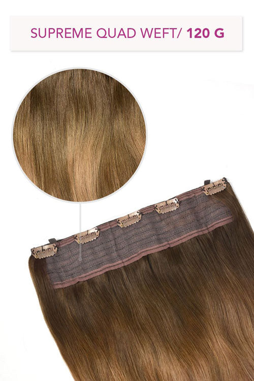 One Piece Clip In Hair Extensions 120G Supreme Quad Weft Hair